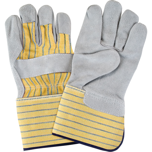 Gants d'ajusteur de premi&egrave;re qualit&eacute;, Grand, Paume en Cuir de vache refendu, Doublure en Coton Sécurité Médic