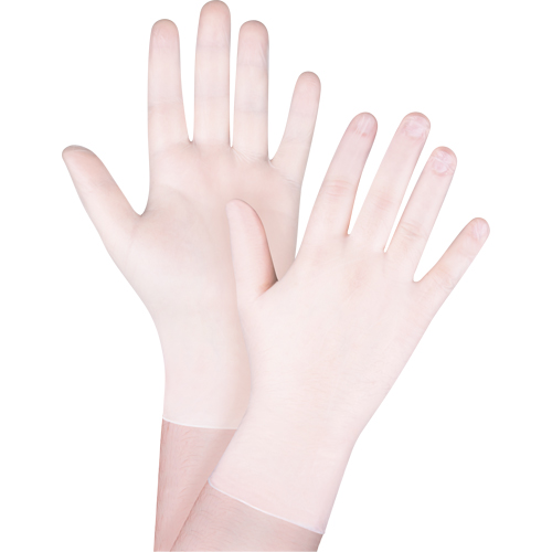 Gants jetables en vinyle, T-petit, Vinyle, 4 mils, Sans poudre, Blanc Sécurité Médic