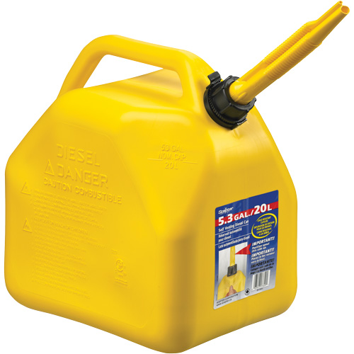 Jerry Cans, 5.3 US gal./20.06 L, Yellow, CSA Compliant/ULC Sécurité Médic