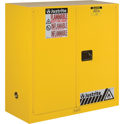 Sure-Grip&reg; Ex Flammable Storage Cabinets, 30 gal., 1 Door, 43" W x 44" H x 18" D Sécurité Médic