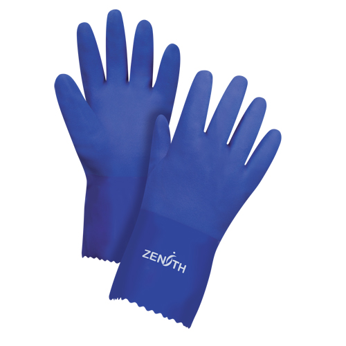Ultra Flexible Gloves, Size Large/9, 12" L, PVC, Interlock Inner Lining, 45-mil Sécurité Médic