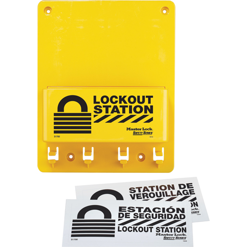 Compact Lockout Station, None Padlocks, 4 Padlock Capacity, Padlocks Not Included Sécurité Médic