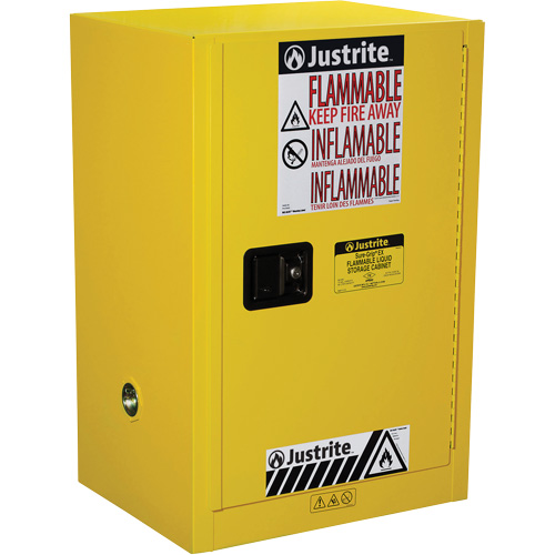 Armoire de s&eacute;curit&eacute; compacte pour produits inflammables EX Sure-Grip, 12 gal., 1 Porte(s), 23,25" La x 35" h x 18" p Sécurité Médic