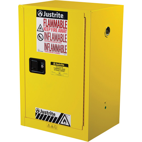 Armoire de s&eacute;curit&eacute; compacte pour produits inflammables EX Sure-Grip, 12 gal., 1 Porte(s), 23,25" La x 35" h x 18" p Sécurité Médic