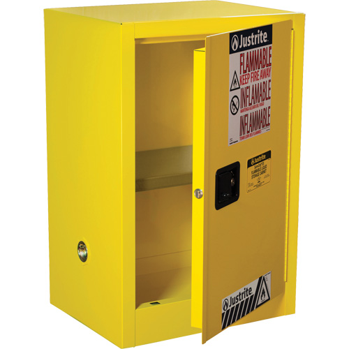 Armoire de s&eacute;curit&eacute; compacte pour produits inflammables EX Sure-Grip, 12 gal., 1 Porte(s), 23,25" La x 35" h x 18" p Sécurité Médic