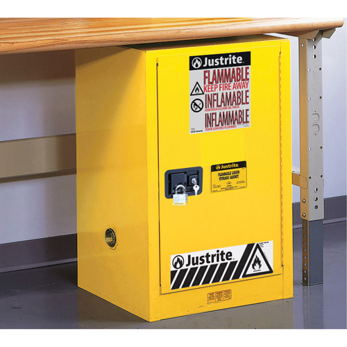 Armoire de s&eacute;curit&eacute; compacte pour produits inflammables EX Sure-Grip, 12 gal., 1 Porte(s), 23,25" La x 35" h x 18" p Sécurité Médic