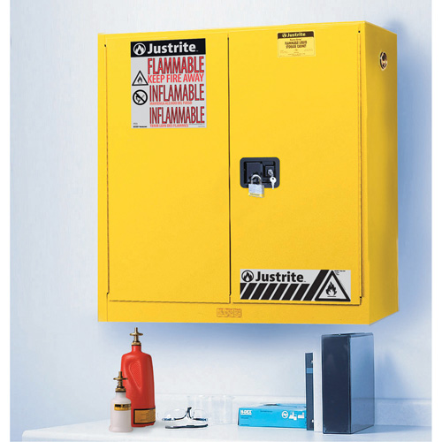 Armoires de s&eacute;curit&eacute; murales Sure-Grip EX, 20 gal., 2 Porte(s), 43" La x 44" h x 12" p Sécurité Médic