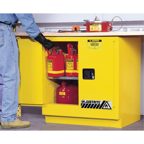 Armoire de s&eacute;curit&eacute; pour dessous de comptoir pour produits inflammables EX Sure-Grip, 22 gal., 2 Porte(s), 35" La x 35" h x 22" p Sécurité Médic