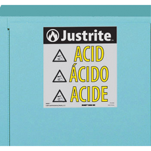 ChemCor&reg; Lined Acid/Corrosive Storage Cabinets, 22 gal., 35" x 35" x 22" Sécurité Médic