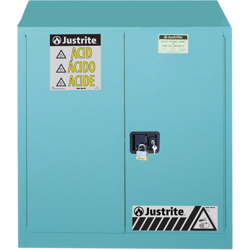 ChemCor&reg; Lined Acid/Corrosive Storage Cabinets, 30 gal., 43" x 44" x 18" Sécurité Médic