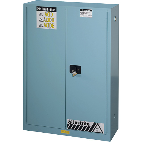 ChemCor&reg; Lined Acid/Corrosive Storage Cabinets, 45 gal., 43" x 65" x 18" Sécurité Médic