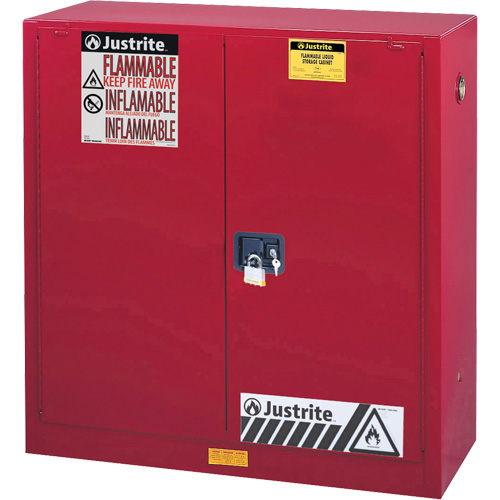 Sure-Grip&reg; EX Combustibles Safety Cabinet for Paint and Ink, 40 gal., 3 Shelves Sécurité Médic