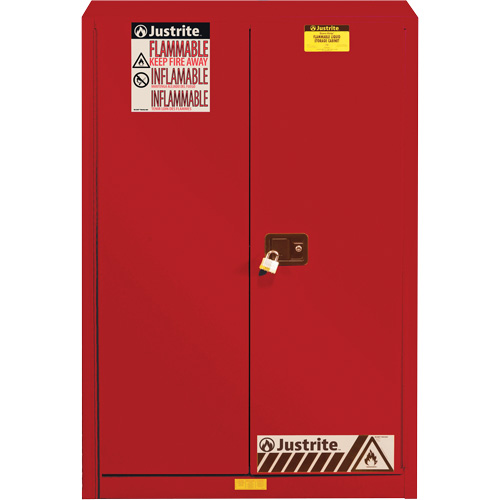 Armoire de s&eacute;curit&eacute; pour la peinture et les encres combustibles EX Sure-Grip, 60 gal., 5 tablettes Sécurité Médic