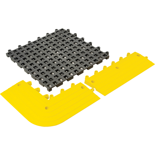 Tapis Ergodeck tout usage No 564 & No 566, PVC, 1-1/2' la c, 1-1/2' lo, 7/8" &eacute;paisseur, Charbon Sécurité Médic