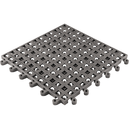 Tapis Ergodeck tout usage No 564 & No 566, PVC, 1-1/2' la c, 1-1/2' lo, 7/8" &eacute;paisseur, Charbon Sécurité Médic