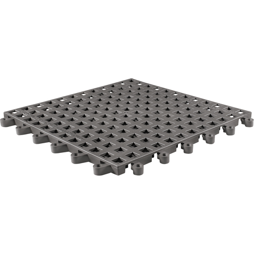Tapis Ergodeck tout usage No 564 & No 566, PVC, 1-1/2' la c, 1-1/2' lo, 7/8" &eacute;paisseur, Charbon Sécurité Médic