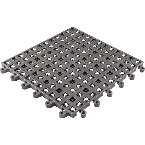 Tapis Ergodeck tout usage No 564 & No 566, PVC, 1-1/2' la c, 1-1/2' lo, 7/8" &eacute;paisseur, Charbon Sécurité Médic
