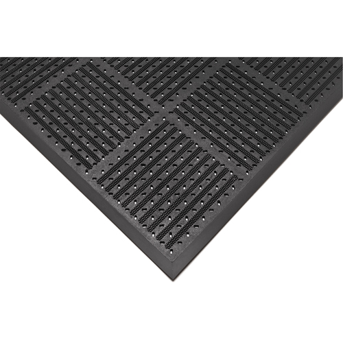 Outfront Reversible No. 227 Mat, Rubber, Scraper Type, Slotted Pattern, 3' x 6', Black Sécurité Médic
