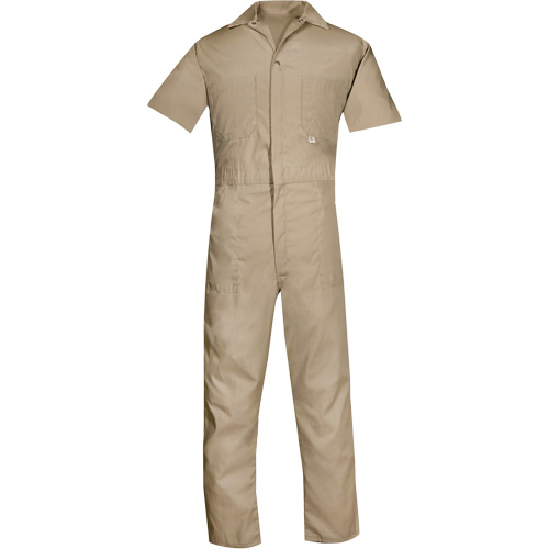 Short Sleeved Coveralls, Men's, Tan, Size 2X-Large (Tall) Sécurité Médic