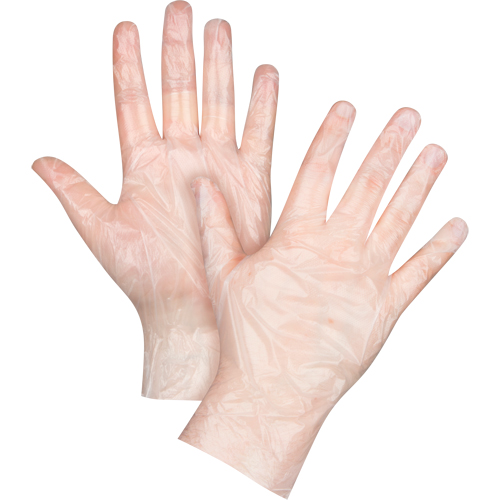 Gants jetables &eacute;conomiques, Petit, Poly&eacute;thyl&egrave;ne, 1 mil, Sans poudre, Transparent Sécurité Médic