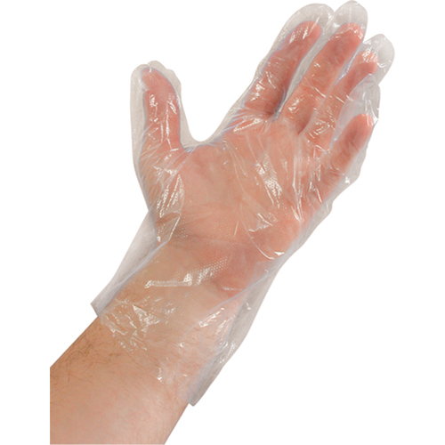 Gants jetables, Moyen, Poly&eacute;thyl&egrave;ne, 0,02 mil, Poudr&eacute;s, Transparent Sécurité Médic