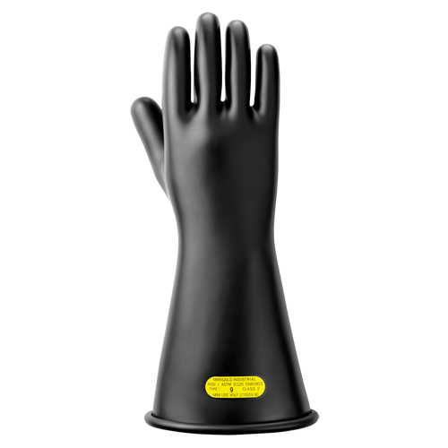 Gants isolants en caoutchouc naturel noir, ASTM classe 2, Taille 10, 14" lo Sécurité Médic