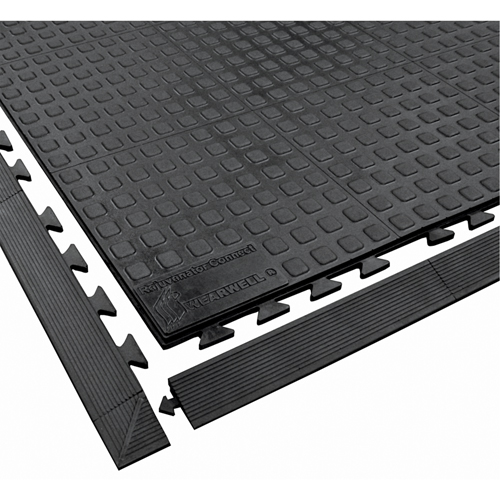 Rejuvenator Connect No. 502 Matting, Polyurethane, 3' W x 3' L, 5/8" Thick, Black Sécurité Médic