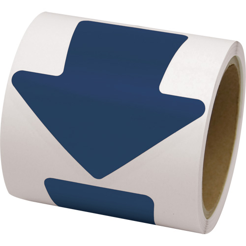 Coloured Floor Marking Decals, Arrow, 4" L x 4" W, Blue, Vinyl Sécurité Médic