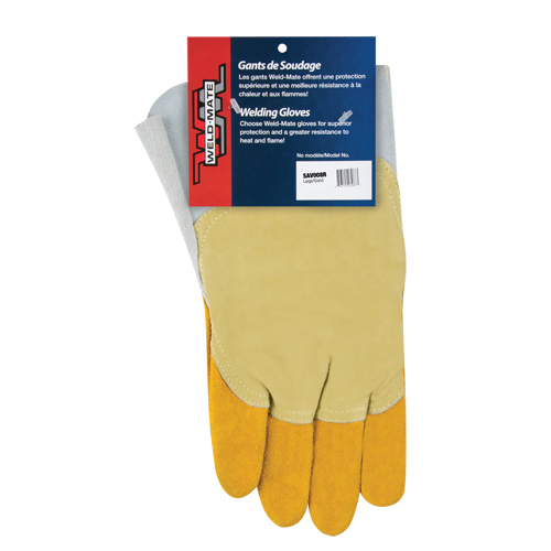 Pipeliner Welding Gloves, Split Cowhide, Size Large Sécurité Médic
