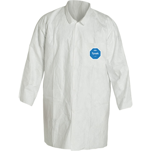 Lab Coat, Tyvek&reg; 400, White, 2X-Large Sécurité Médic