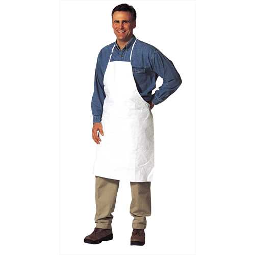 Apron, Tyvek&reg; 400, White, 28" W x 36" L Sécurité Médic