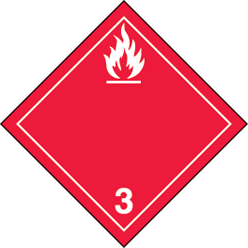 &eacute;tiquettes d'exp&eacute;dition TMD, Classe 3, Liquides inflammables, Vinyle Sécurité Médic