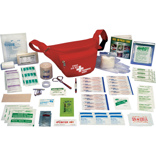 Trousses de premiers soins pour randonneur p&eacute;destre, Dispositif m&eacute;dical Classe 1, Sac en nylon Sécurité Médic