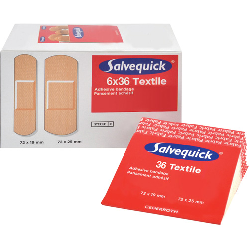 Salvequick&reg; Bandage Dispensing Systems Refills, Rectangular/Square, Fabric, Sterile Sécurité Médic