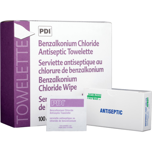 Lingettes antiseptiques au chlorure de benzalkonium, Serviette, Antiseptique Sécurité Médic