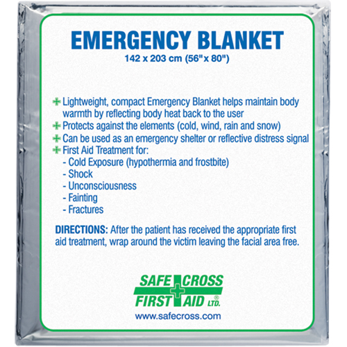 Rescue Foil Blankets, Aluminized Polyester Sécurité Médic