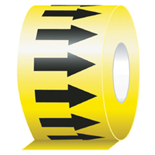 Directional Flow Arrow Tapes, 108', Black on Yellow Sécurité Médic