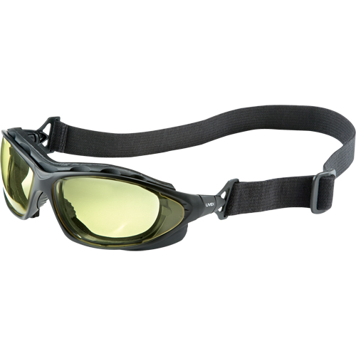 Uvex HydroShield&reg; Seismic&reg; Safety Goggles, Amber Lens, Anti-Fog/Anti-Scratch, Closed Vent Sécurité Médic