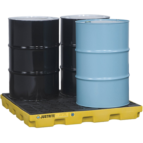 EcoPolyBlend Accumulation Centers, 49 US gal. Spill Capacity, 49" x 49" x 5.5" Sécurité Médic