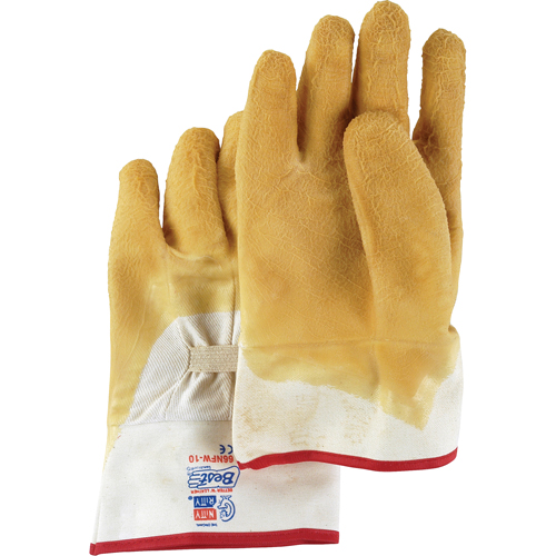 Nitty Gritty&reg; Coated Gloves, 10/Large, Rubber Latex Coating, Cotton Shell Sécurité Médic