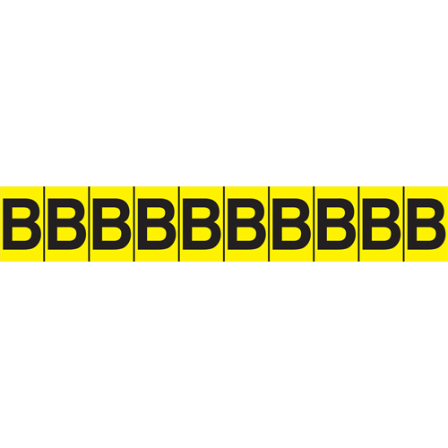 Individual Adhesive Letter Markers, E, 1" H, Black on Yellow Sécurité Médic