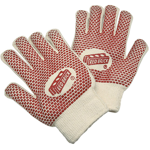 Red Brick&reg; Reversible Terrycloth Gloves, Cotton, Double Sided, 10 Gauge, Large Sécurité Médic