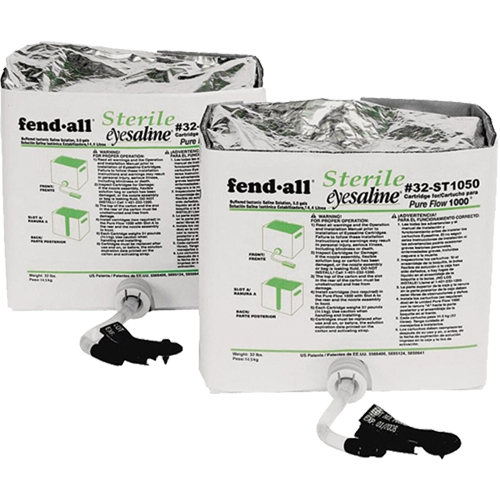 Cartouches de liquide pour poste de douche oculaire Fendall Pure Flow 1000, 1120 oz Sécurité Médic