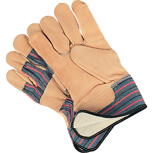 Abrasion-Resistant Winter-Lined Fitters Gloves, Large, Grain Cowhide Palm, Cotton Fleece Inner Lining Sécurité Médic