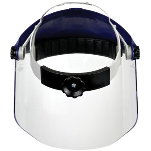 Ratchet Headgear with Faceshield, Polycarbonate, Ratchet Suspension Sécurité Médic