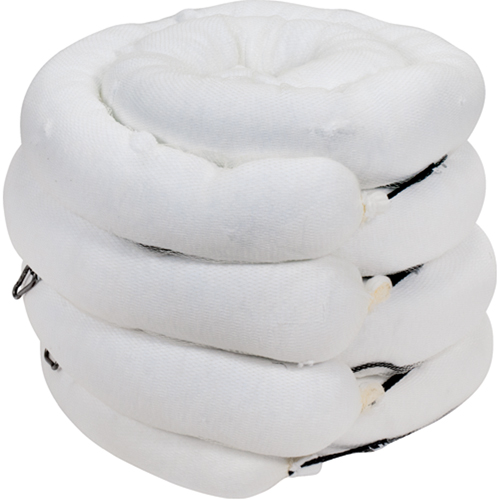 Premium Sorbent Boom, Oil Only, 10' L x 5" W, 35 Gal. Absorbancy, 4 /Pack Sécurité Médic