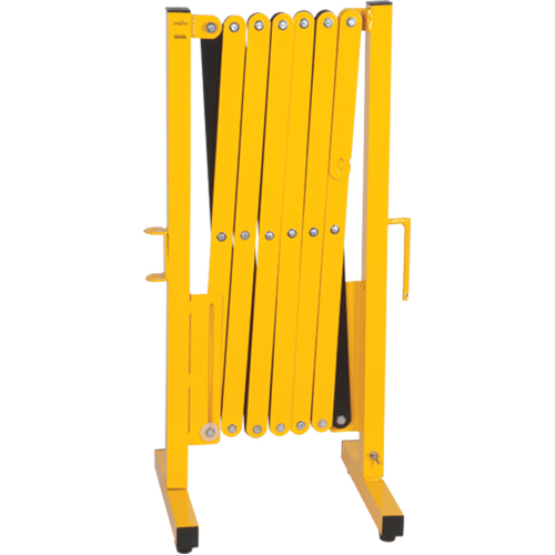 Expandable Barrier, 37" H x 11' L, Black/Yellow Sécurité Médic