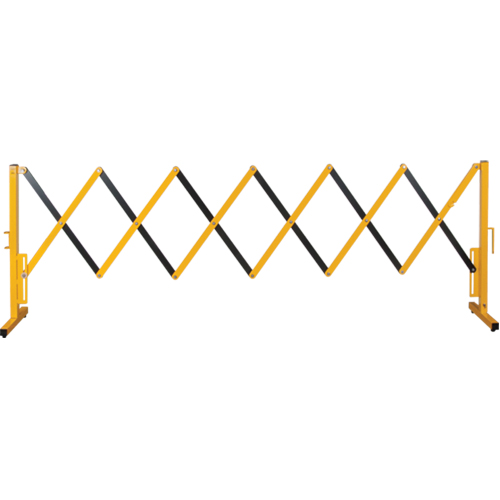 Expandable Barrier, 37" H x 11' L, Black/Yellow Sécurité Médic