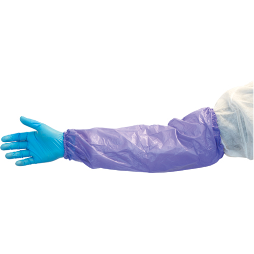 Lightweight Sleeves, 18" long, Vinyl, Blue Sécurité Médic
