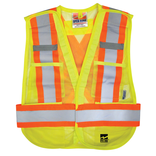 Veste d&eacute;tachable Open Road, Jaune lime haute visibilit&eacute;, Polyester Sécurité Médic